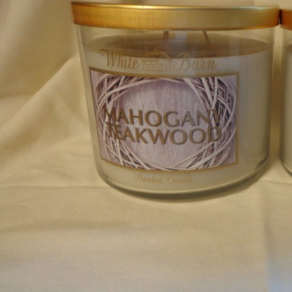 BATH BODY WORKS 3 WICK CANDLE MAHOGANY TEAKWOOD